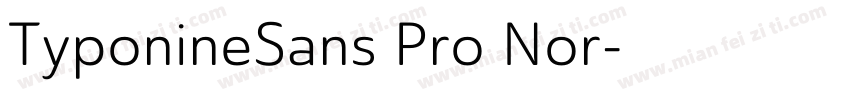 TyponineSans Pro Nor字体转换